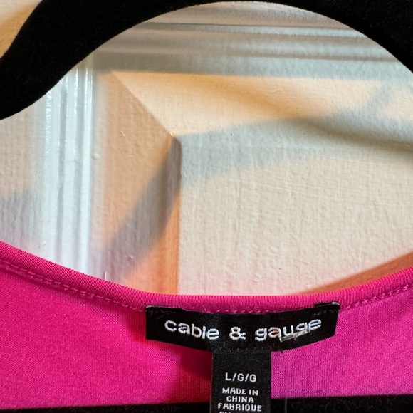 Cable and Gauge pink blouse top pink new with tags large! - Picture 2 of 7